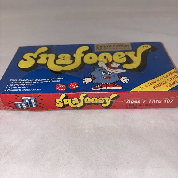 Snafooey Card & Dice Game Deluxe Edition - Snafoo Games 1982 Vintage SEALED NEW - Picture 2 of 6